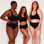 Black seamless underwear set