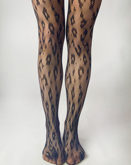 Leopard Net Tights