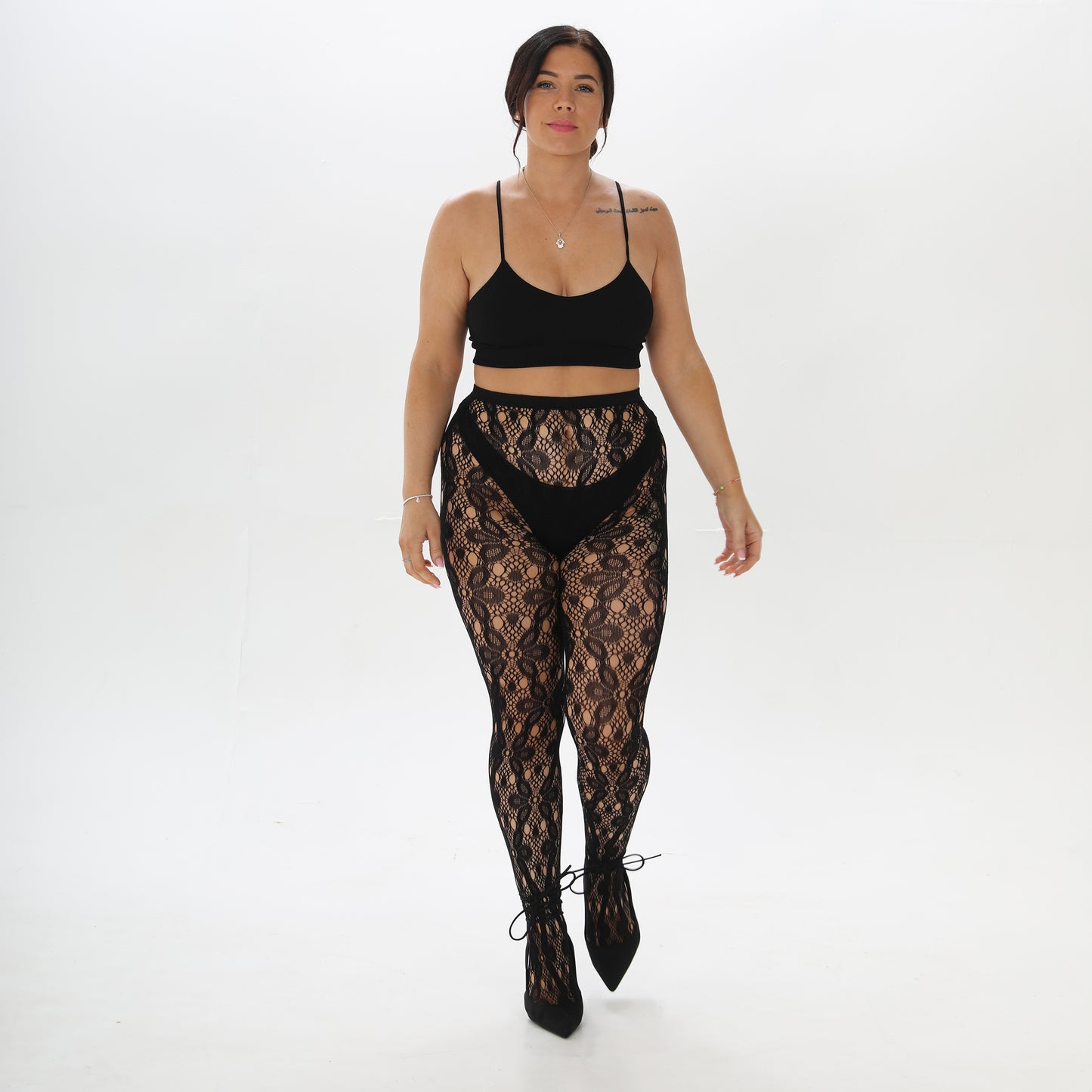 Black Orchid Leaf Net Tights – Better Tights