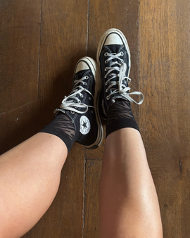 Sheer Tiger Ankle Socks
