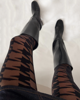 Sheer Houndstooth Tights
