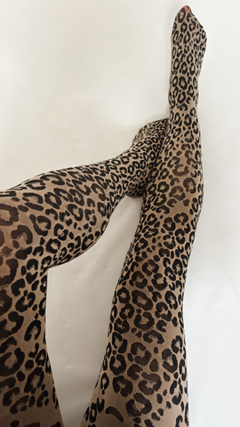 Leopard Knit Tights