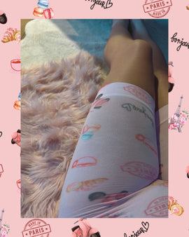 NEW Pinktisserie Paris Printed Anti Chafing Shorts