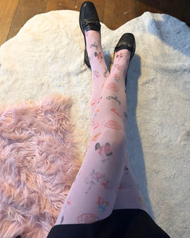 NEW Pinktisserie Paris Printed Tights