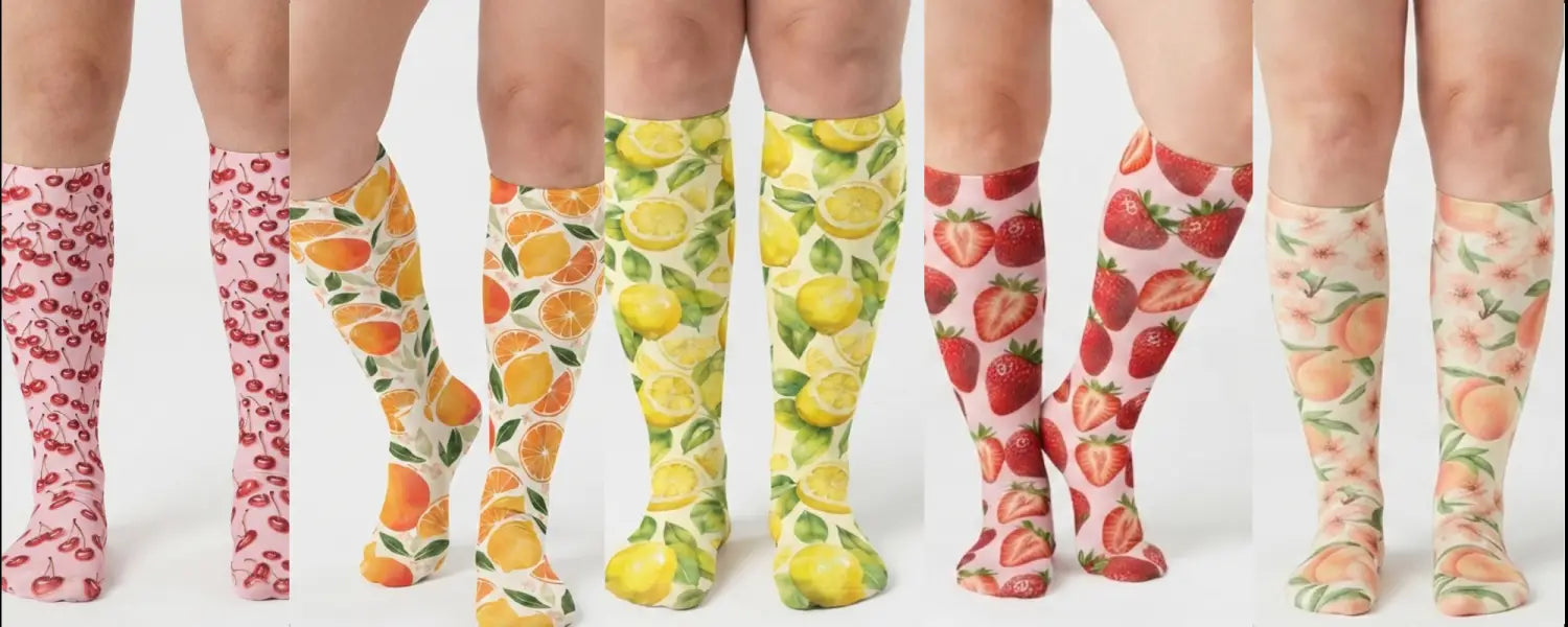 Introducing The Fruit Club: Limited Edition Fruit Print Knee High Socks & Anti Chafing Shorts