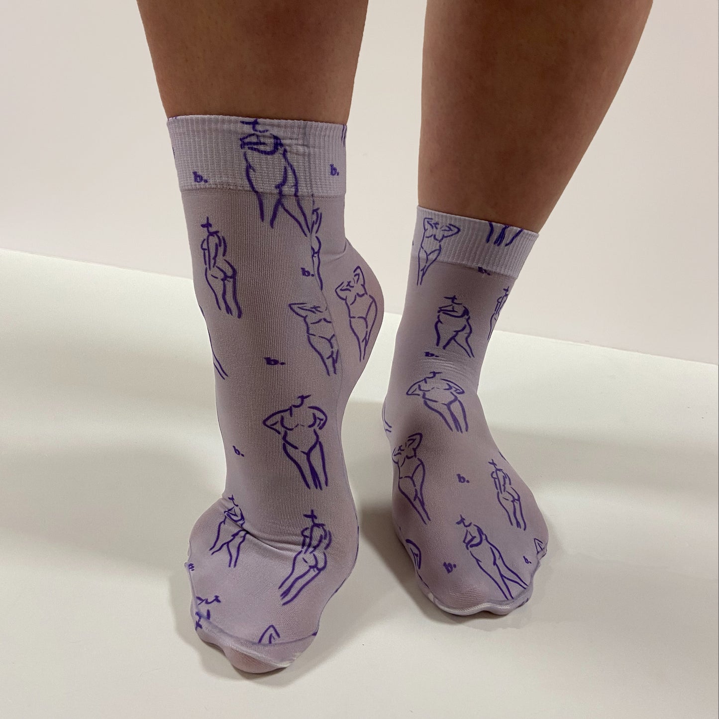 Curvy printed socks