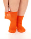 Bamboo socks in vibrant orange, perfect for comfort and circulation, ideal for wide feet or sensitive skin.