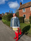 Red Wide Knee High Socks