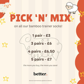 Sheep Bamboo Trainer Socks