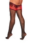 Red Flocked Lace Hold-Ups SALE!