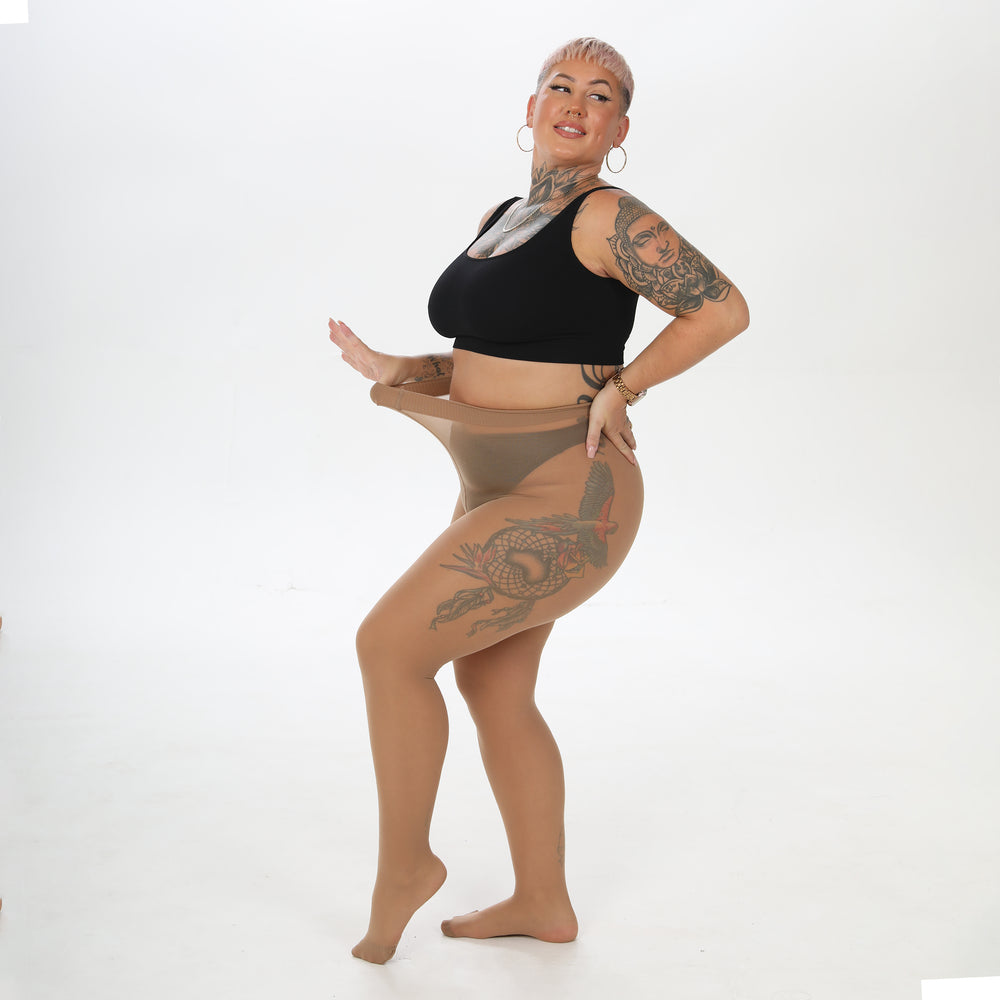 Adult Plus Size Tiger Tattoo Sheer Women Pantyhose, $16.99