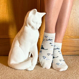 Cat Bamboo Trainer Socks