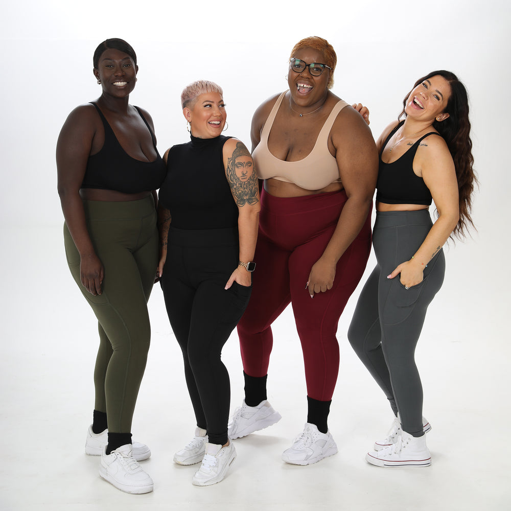 Plus leggings with pockets sales