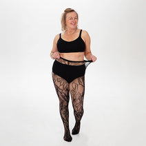 Large Black fishnets-better tights