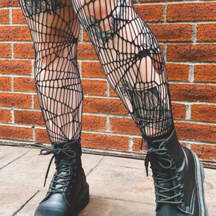 Large Black fishnets-better tights
