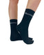 Black crew socks with doomed embroidered in white gothic lettering perfect for casual wear sale offer