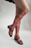 Trick or Tartan Printed Knee High Socks