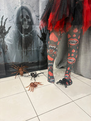 Love At First Bite Printed Tights