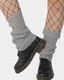 Ribbed Legwarmers - Grey / One size