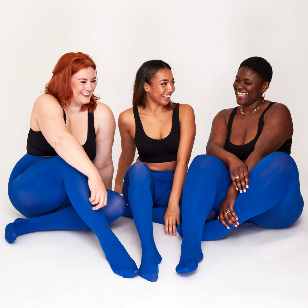 
                  
                    Royal Blue denier tights
                  
                