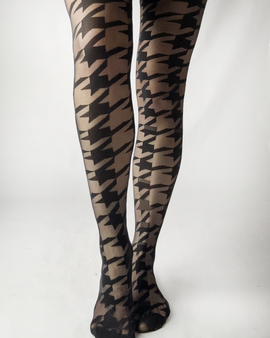 Sheer Houndstooth Tights