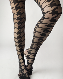 Sheer Houndstooth Tights
