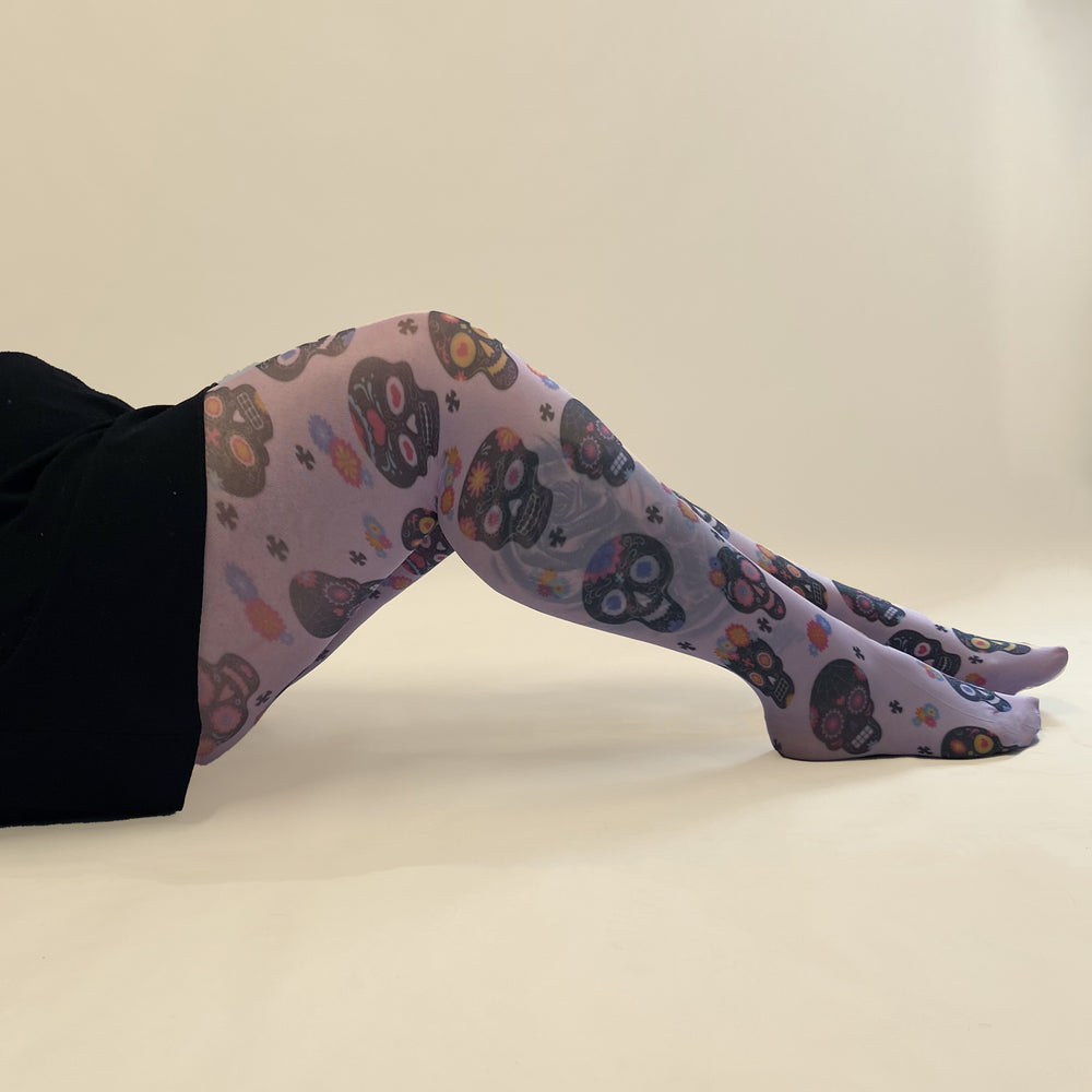 
                  
                    Skull printed tights 
                  
                