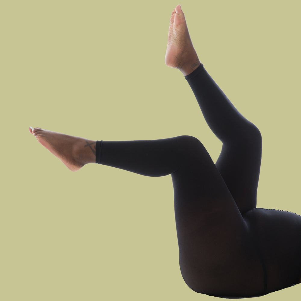 50 Denier Recycled Black Footless Tights