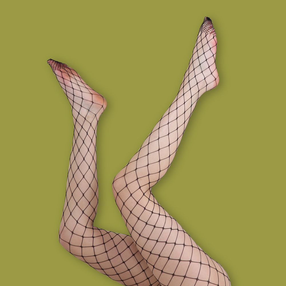 Black fishnet stockings large Diamond net Sexy tights for women