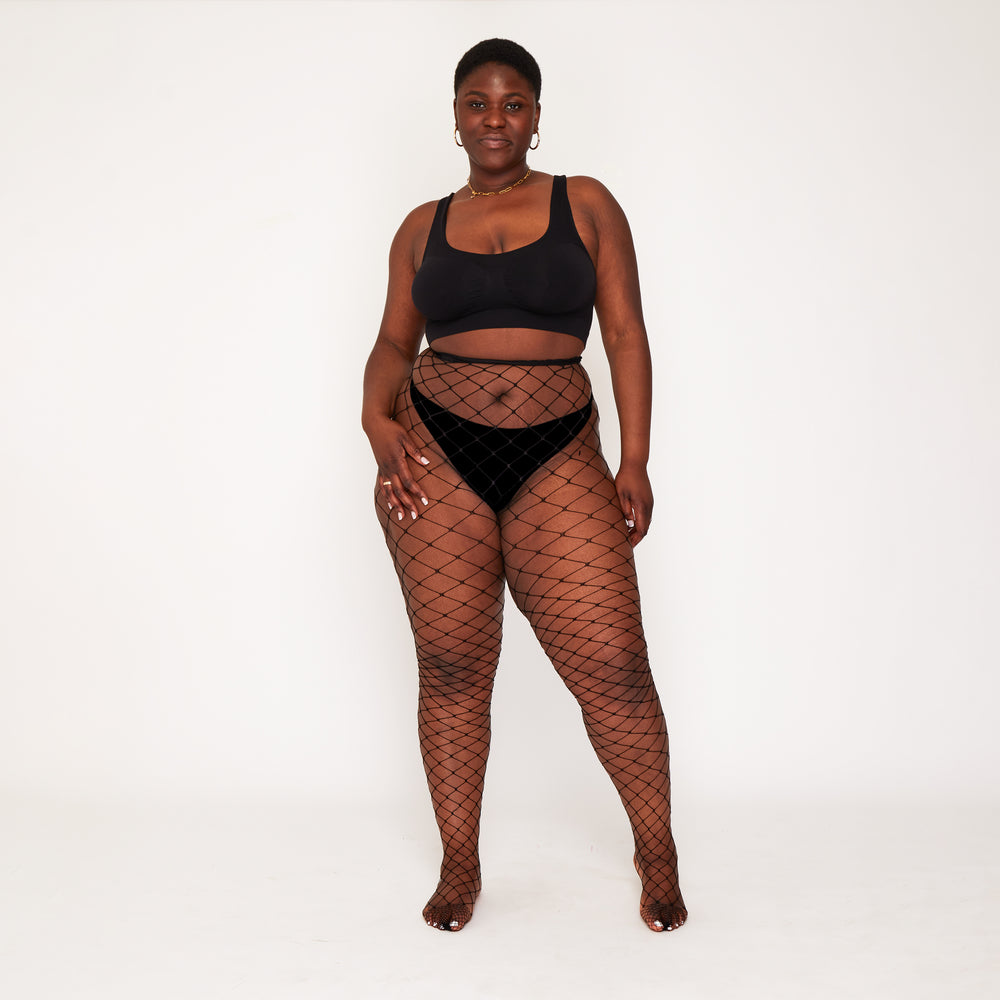 Plus Size Curvy Fishnet Tights