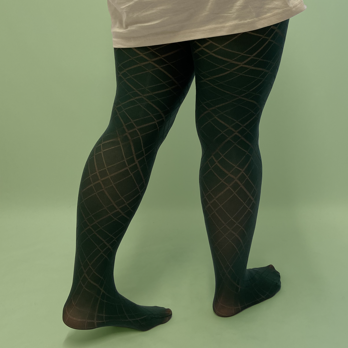 
                  
                    Green Tights with Lattice Pattern
                  
                