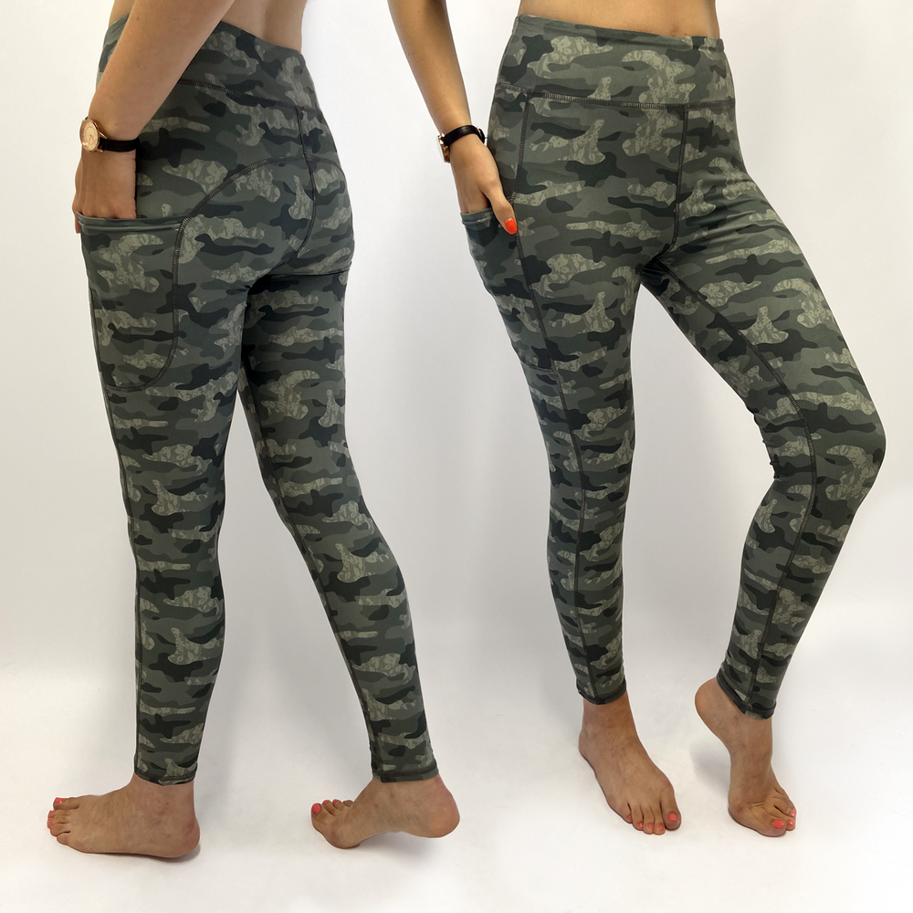 Neon Green Camo Leggings