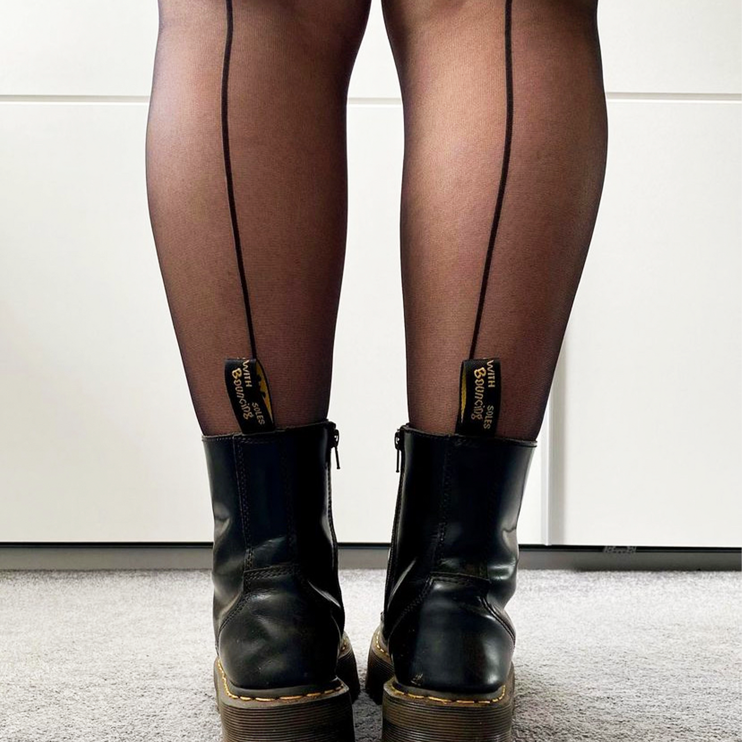 
                  
                    Sheer Tights with Line up the Back
                  
                