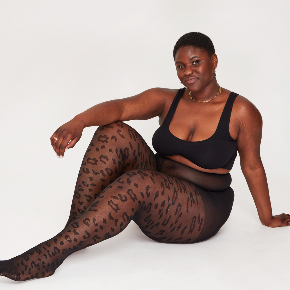 Adult Plus Size Tiger Tattoo Sheer Women Pantyhose, $16.99