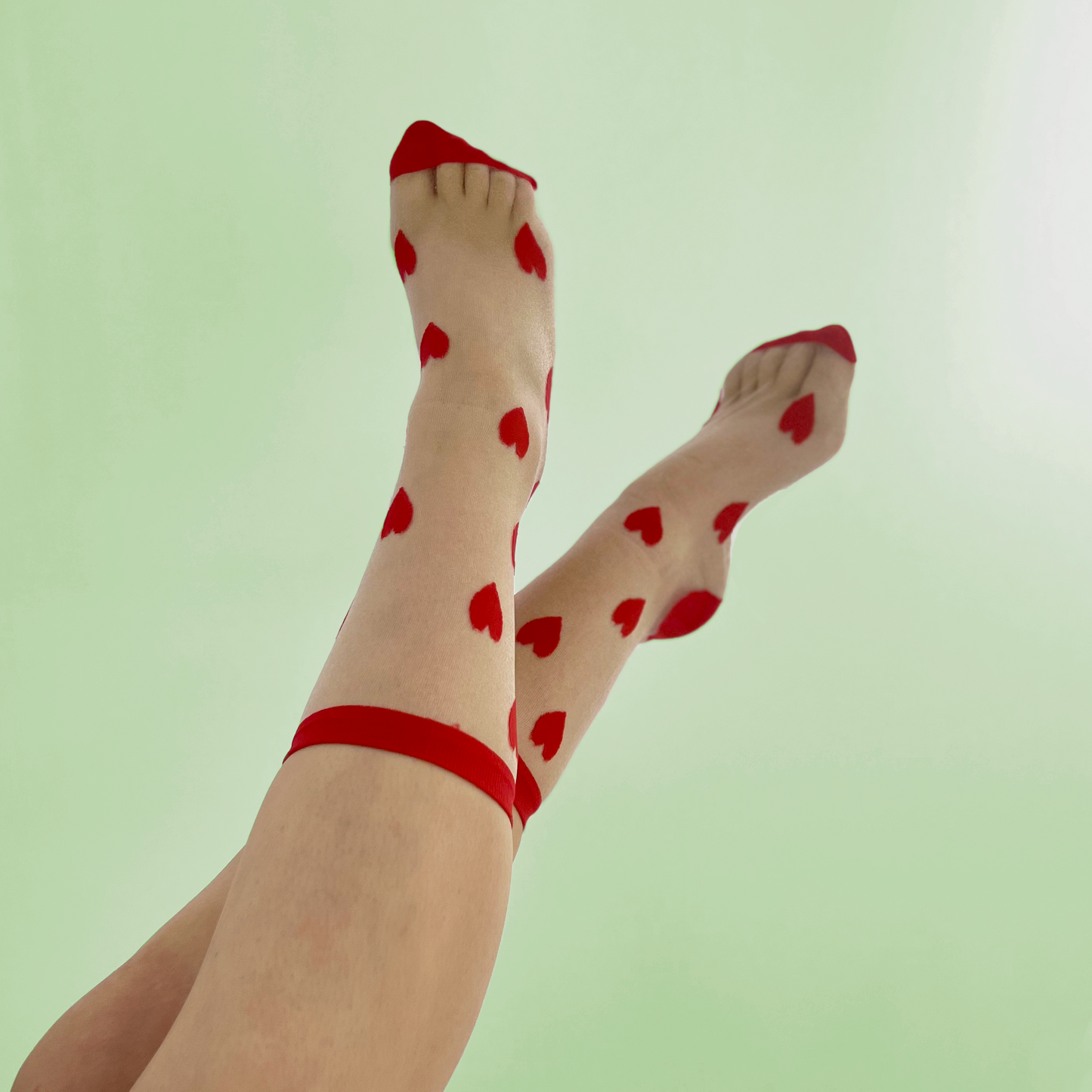 
                  
                    Sheer Shocks with Red Hearts 
                  
                