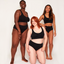 Black  seamless underwear set 